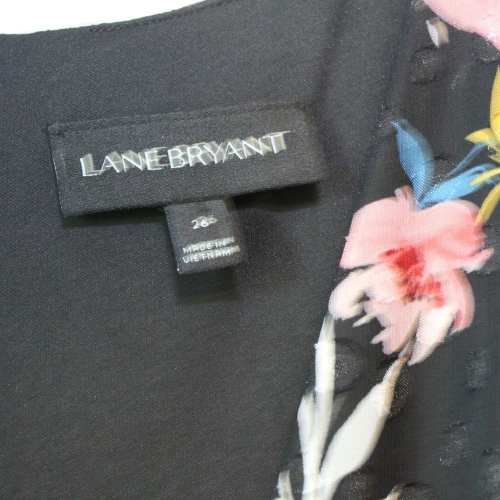 Lane Bryant Textured Floral Midi Maxi Maxi Dress Tie Belt Plus Size 26 H13023 - Picture 6 of 12